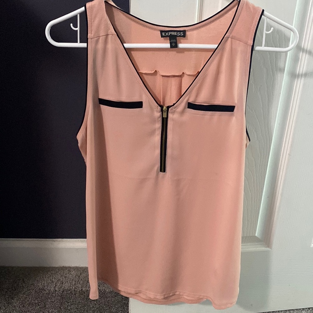 Express zip up dress top